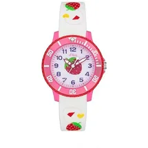s.Oliver Mädchen Analog Quarz Uhr mit Silicone Armband SO-4000-PQ