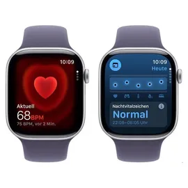 Apple Watch Series 11 GPS 46mm Silver Aluminium Sport Band purple fog M/L