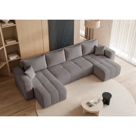 idohome Wohnlandschaft mit Schlaffunktion und Bettkasten, Dunkelgrau