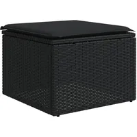 vidaXL 8-tlg. Garten-Sofagarnitur mit Kissen Schwarz Poly Rattan