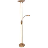 Steinhauer Stehlampe Deckenfluter dimmbar bronze Glas LED Leseleuchte verstellbar H 180 cm