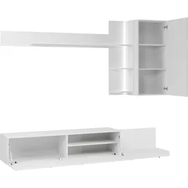 INOSIGN Wohnwand INOSIGN "BRISTOL", weiß (alpinweiß), Holzwerkstoff, Kastenmöbel-Sets, Wohnwand, (4-teilig), inkl. Beleuchtung