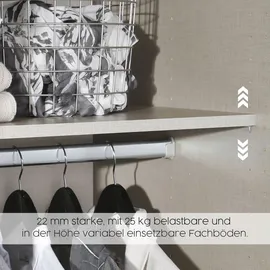 Rauch Schlafzimmer-Set "Monza", grau (eiche artisan, graumetallic), Bett 160x200cm + ohne Matratze, B/H: 160cm x 200cm, Bett 160x200cm, Holzwerkstoff, Schlafzimmermöbel-Sets, mit Schwebetürenschrank Breite 218 cm, Bettanlage in 2 Breiten
