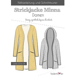 Fadenkäfer Schnitt "Strickjacke Minna" für Damen