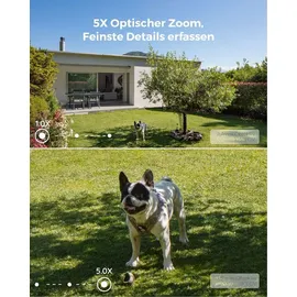 Reolink 4K PoE Überwachungskamera Outdoor mit Personen-/Autoerkennung, 5X optischer Zoom,Farbige Nachtsicht, 2-Wege-Audio, RLC-811A-Schwarz