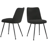 SIT Möbel 4-Fußstuhl Polyester schwarz 2er Set