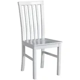 MOEBLO Stuhl MILOS 1D (Esszimmerstuhl, Holzstühle, Esszimmerstühle, Massivholz), (BxHxT): 43x93x40cm weiß