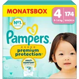 Pampers Premium Protection Gr.4 (9-14 kg) für Babys und Kleinkinder, 174 Stück