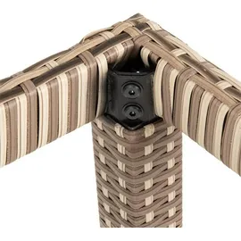 Estexo Polyrattan Sitzgruppe Gartenmöbel Set Rattan Gartenset Essgruppe Beige Braun