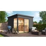 Weka Designhaus 412 3,19 x 3,19 m dunkelgrau