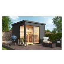 Weka Designhaus 412 3,19 x 3,19 m dunkelgrau