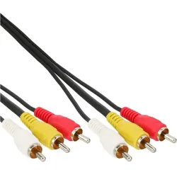 INLINE Cinch Kabel, Audio/Video 3x Cinch, St/St, 0.5m