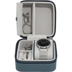 Stackers Canvas Reisekästchen für Schmuck und Uhren blau