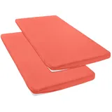 OTTO home Spannbettlaken Jersey 90 x 200 - 140 x 200 - 180 x 200 cm koralle 2 St.