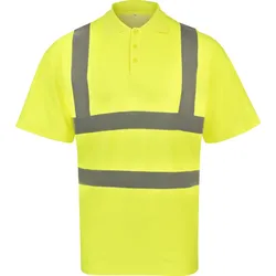 Korntex High-End Polycotton Hi-Vis Polo Shirt Cambridge - signal yellow - XXL