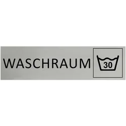CombiCraft Aluminium Türschild Waschraum 165x45mm mit 3M-Tape
