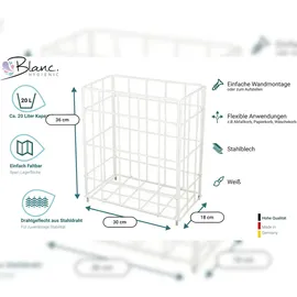 Blanc HYGIENIC Papierkorb 20 l Weiß