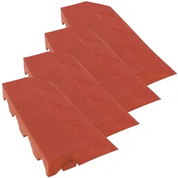 WellHome Combi Pack 4 Abschlussstücke für Bodenfliesen 39x19,5x4,8 cm mit weiblichem Finish in Terrakotta