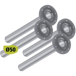 Element System Möbelfüße 4er-Set Ø50 Aluminium Tischbeine Tischgestell
