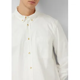 s.Oliver Regular Fit: Langarmhemd mit Garment Dye und Button-Down-Kragen - creme - XL