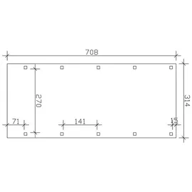 SKANHOLZ Friesland 3,14 x 7,08 m imprägniert inkl. Alu-Dachplatten