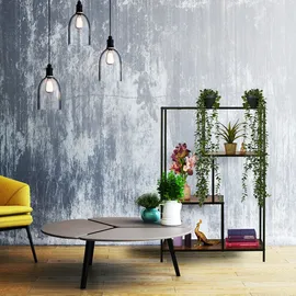 Relaxdays künstliche Hängepflanzen im 2er Set, hängende Kunstpflanzen im Topf, Kunsteukalyptus wie echt, grün/schwarz