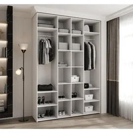 abiks möbel Drehtürenschrank COMO 170 x 245,5 x 50 cm Weiß/Gold