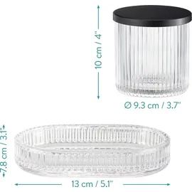 Navaris Zahnputzbecher Glas Schwarz
