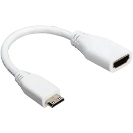 Raspberry RPI MINI-HDMI HDMI Stecker HDMI Stecker 10 cm Weiß