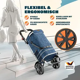 monzana 3in1 Einkaufstrolley blau 56L