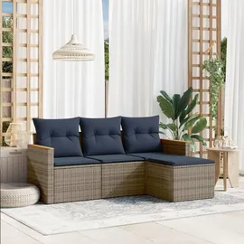 vidaXL Gartensofa-Set 4-tlg. grau