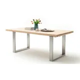 MCA Furniture MCA Esstisch Dayton Eiche Bianco/Edelstahl 180/280 100cm