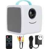 Mini-projektor (1080p) Mit 2-w-lautsprecher, Sanftem Licht, 30.000 Stunden Lebensdauer, Für Büro Und Zuhause, 100–240 V, Australischer Blauer Stecker