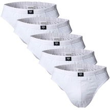 CECEBA Herren Slips, Vorteilspack - Sport Slip, Basic, Baumwolle, M-3XL, einfarbig Weiß XL