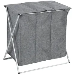WENKO Wäschesammler Mod. Trio Top Grau meliert