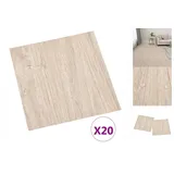 vidaXL PVC-Fliesen Selbstklebend 20 Stk. 1,86 m2 Hellbraun