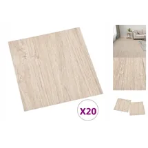 vidaXL PVC-Fliesen Selbstklebend 20 Stk. 1,86 m2 Hellbraun