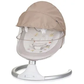 Chipolino Babywippe Brida, Fernbedienung Moskitonetz, Kissen, Plüschtiere, Timer beige