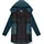 Ragwear Damen, Übergangsjacke leichte lang Steppjacke mit weichen Ärmeln und Kapuze Sandrra Long Petrol Gr. S - S