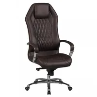 KADIMA DESIGN Bürostuhl MONTEREY Echt-Leder Braun Schreibtischstuhl 120KG Chefsessel