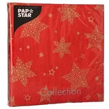 Papstar Servietten Christmas Shine red 20 St.