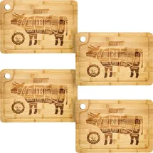 Dune Design Bambus Steakteller 33 x 23 cm 4 St. 12255