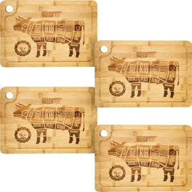 Dune Design Bambus Steakteller 33 x 23 cm 4 St. 12255