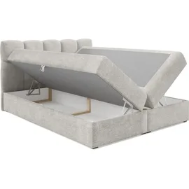 yourhouse24 Boxspringbett s, Doppelbett mit Bonell-Matratze + Topper (Farbe: Coral 60, Größe: 160x200 cm) - Schwarz