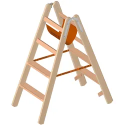 Layher 1020 Holzstehleiter mit 2x4 Stufen