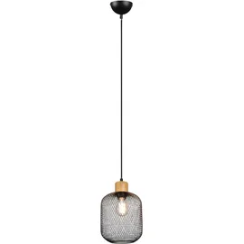 Trio Calimero 1-flg. Ø 18 cm rund schwarz Metall/Holz