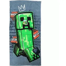 Minecraft Strandtuch 70 x 140 cm grau