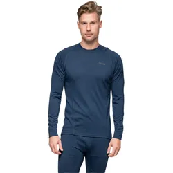 Bergans Langarmshirt Pure Merino (Merinowolle) Unterwäsche navyblau Herren