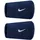 Nike Swoosh Classic Doublewide Wristbands 2er Pack Schweißbänder Tennis Fitness Running Handgelenkbänder breit, College Navy/White, One Size