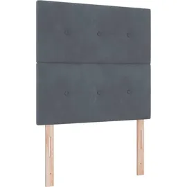 vidaXL Boxspringbett 100 x 200 cm Dunkelgrau